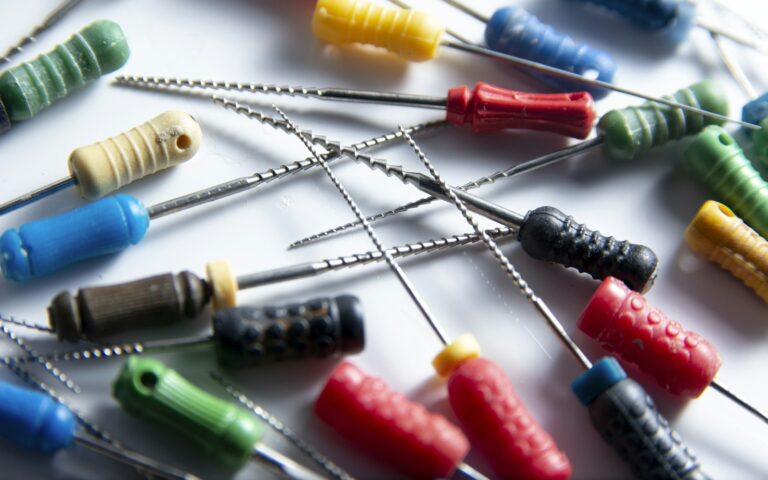Root canal files used in endodontic treatment